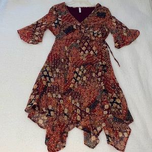 Xhilaration Paisely Wrap Dress Size Small